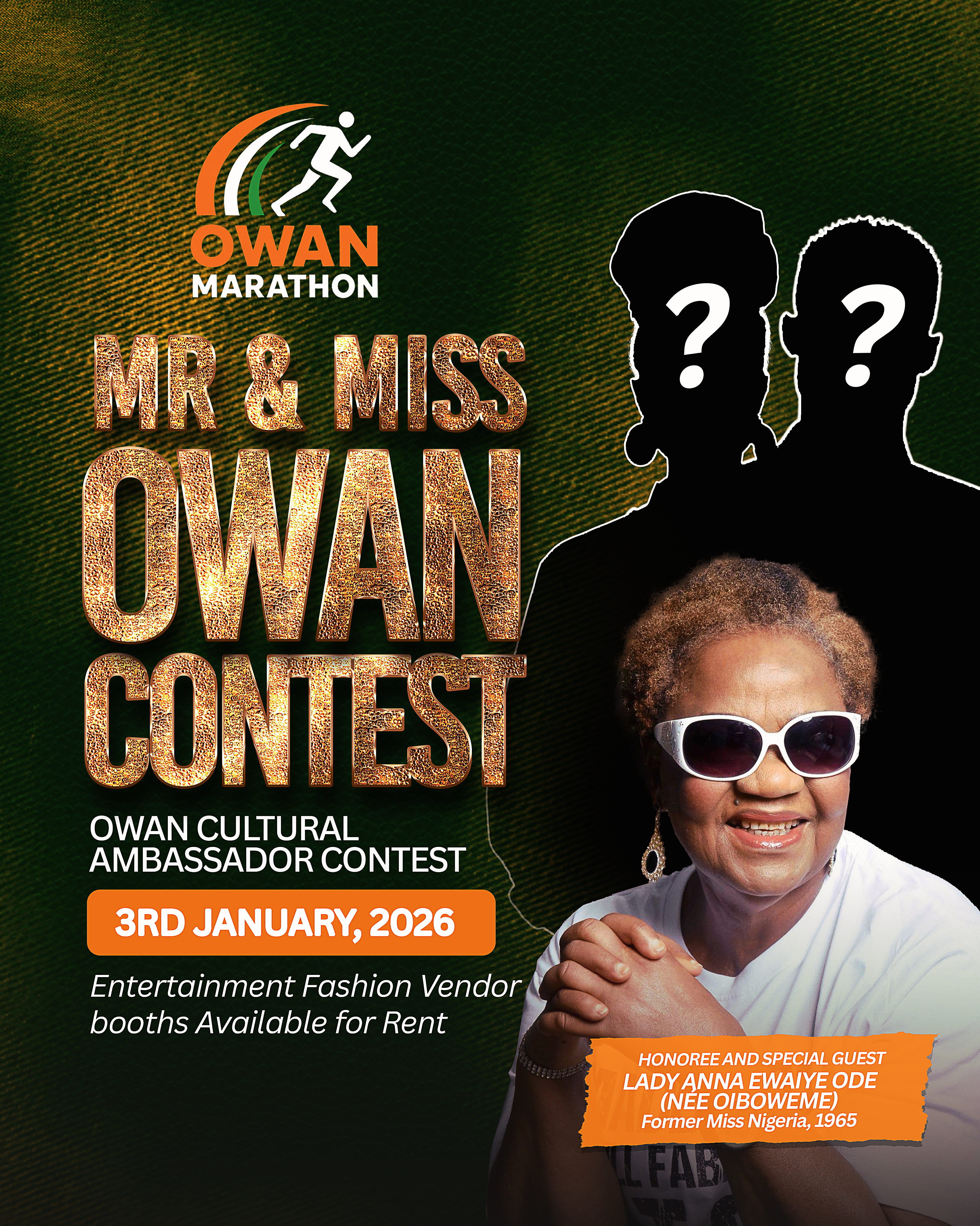 Beauty pageant contestant on stage