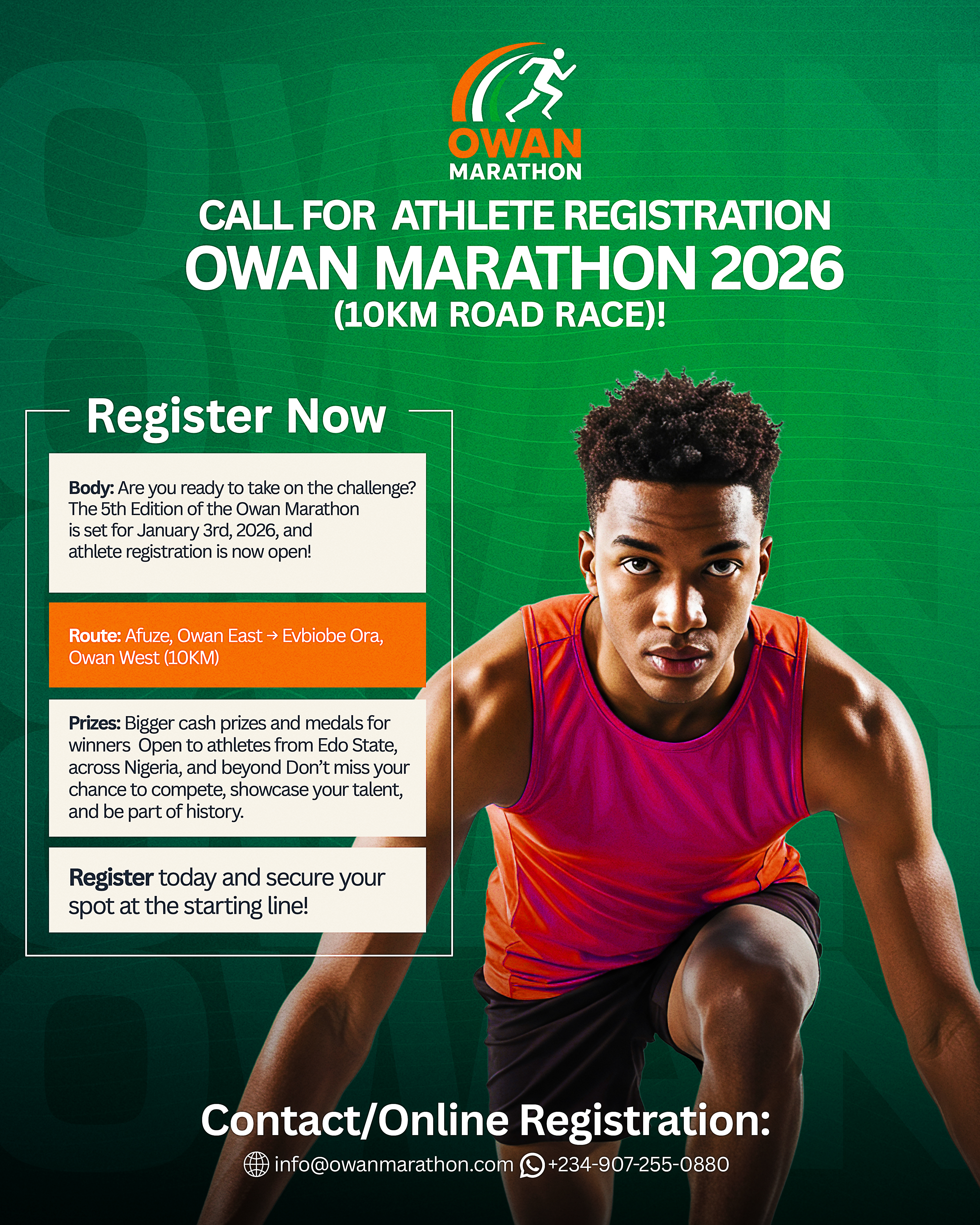 Marathon participant running